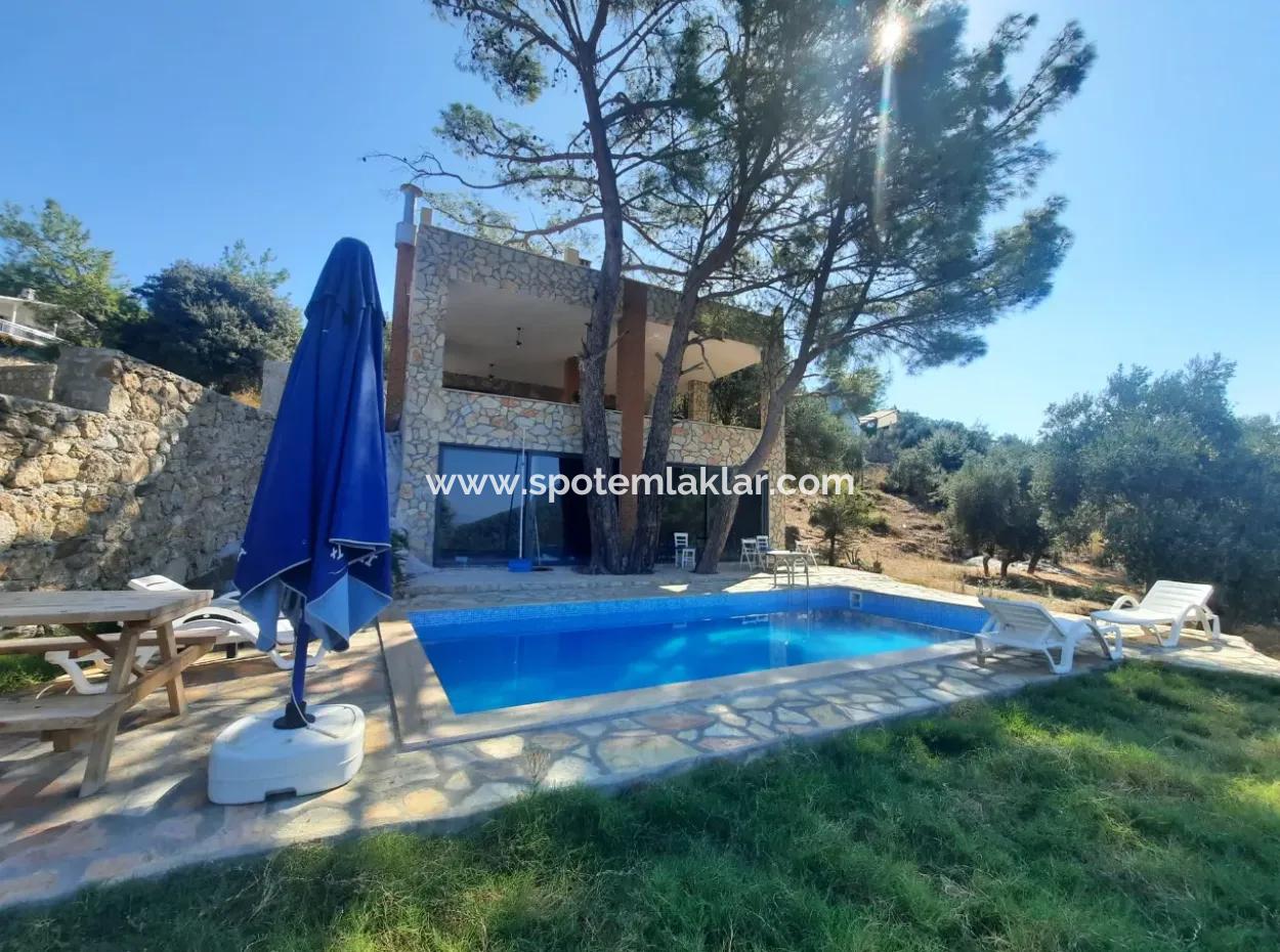 Muğla Dalyan Gökbelde Meer- Und Seeblick, Schwimmbad, Möbliertes Steinhaus Zu Vermieten