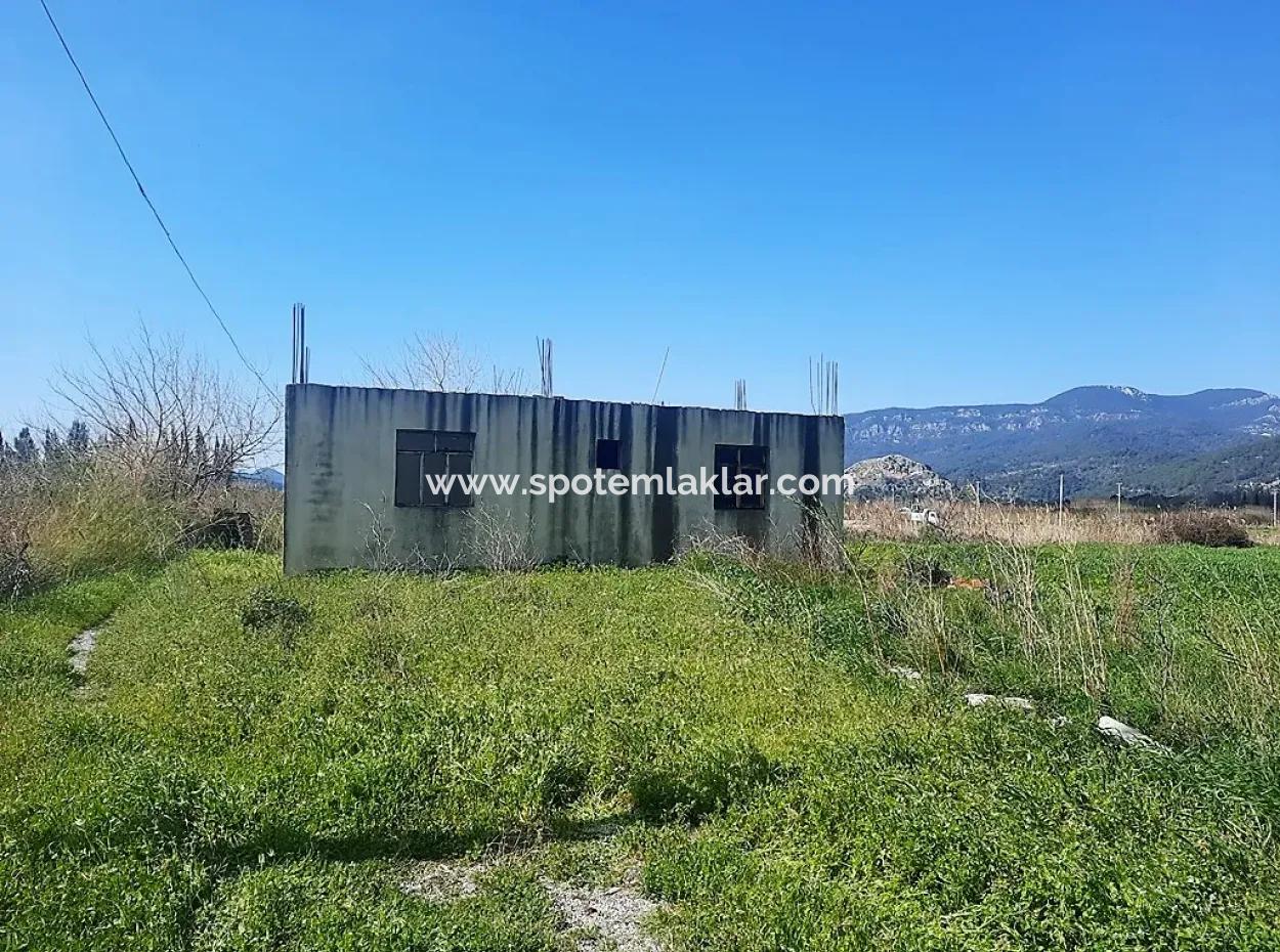 Mugla Dalyan 3500 M2 Land 120 M2 Single Storey Detached House For Sale