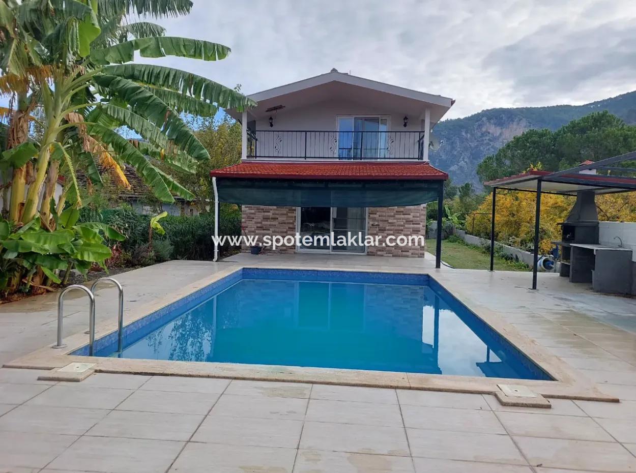 4 In 1 Detached Luxury Villa With Swimming Pool For Rent In Dalyan, Mugla