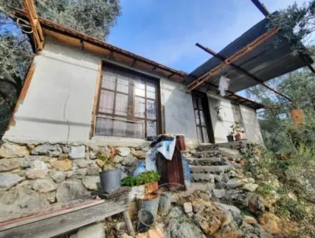 11,650M2 Detached Land With Sea View And 1 1 House For Sale In Gocek Gökçeovacik