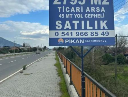 Antalya - Izmir Main Road Zero Fuel Station Suitable Net 2800M2 Commercial Zoned Land For Sale In Köyceğiz