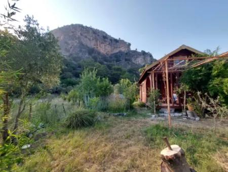 Single Storey House For Sale On 15 000 M2 Detached Land Close To Dalyan Canal In Köyceğiz Çandırda