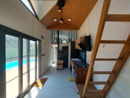 Dalyan Okçularda 220M2 Arazide 25M2  Sıfır Tiny House Ve Arsası Satılık